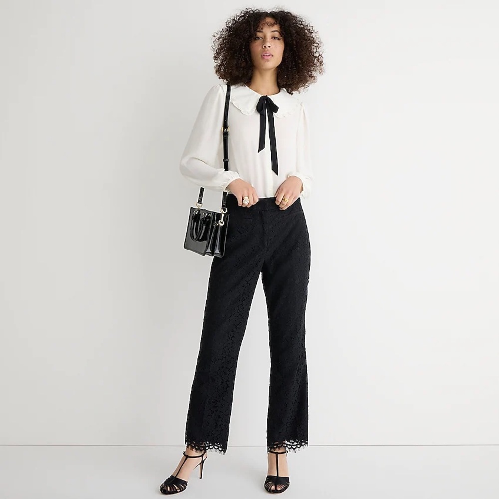 Jcrew Willa Cropped Flare Pant in Lace NWT